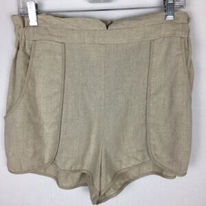 Staring at Stars Tan High Rise Linen Shorts Large